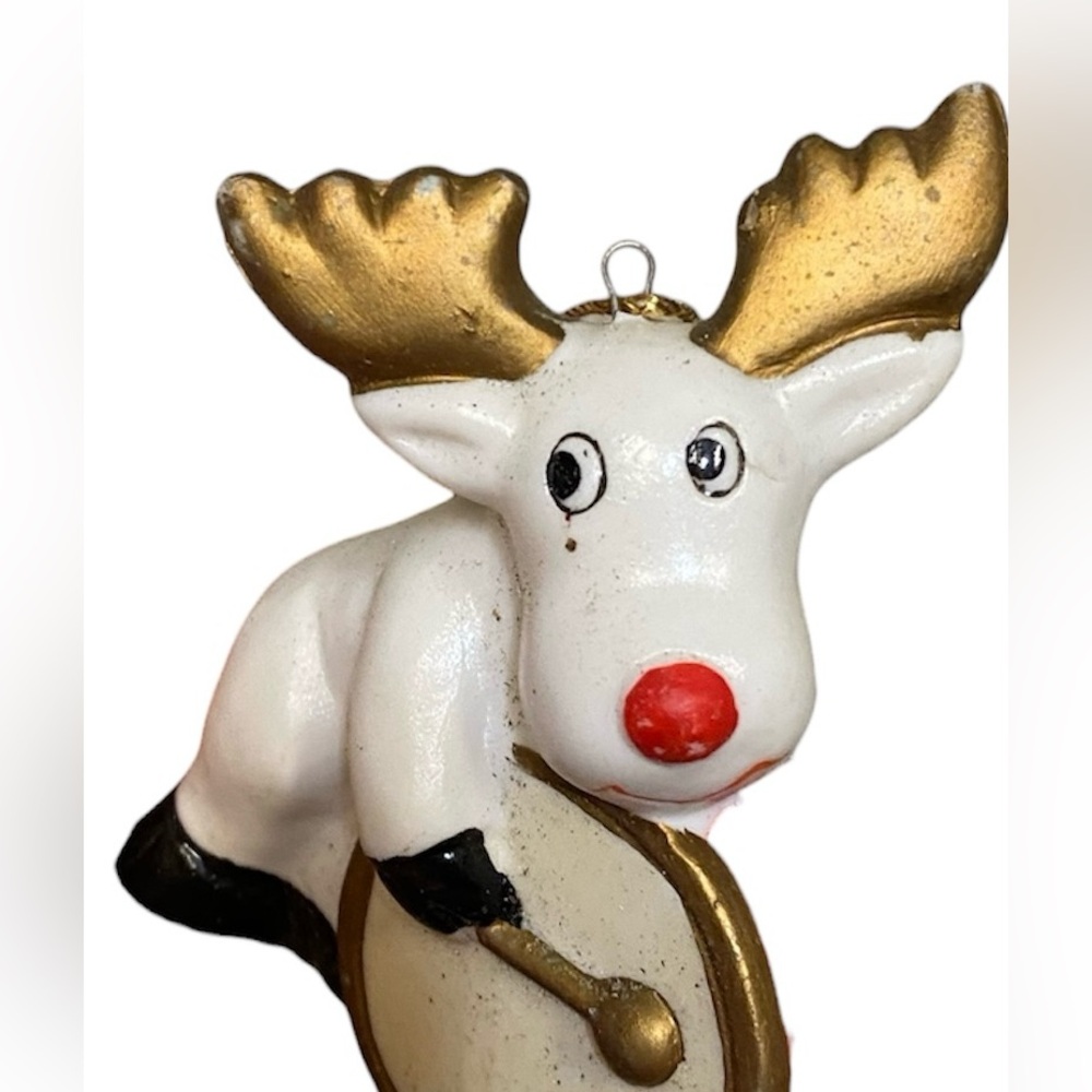 Vintage moose Christmas ornament